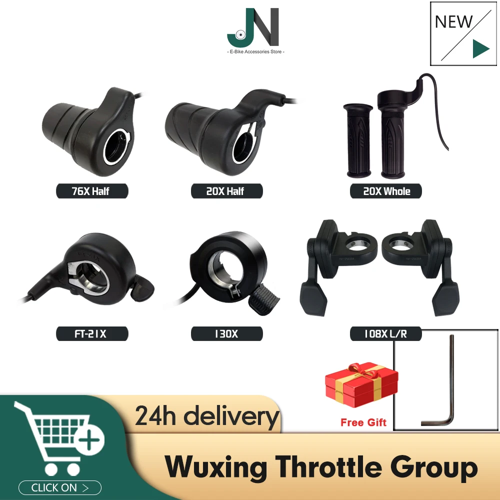 Ebike WUXING Thumb Throttle 21X/130X/108X/20X/76X Left/Right Hand Accelerator For Electric Bicycle Conversion Kit
