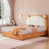 Animal Shape Childrens Bed Girls Modern Comferter Queen Bed Princess Loft Camas De Dormitorio Bedroom Set 3