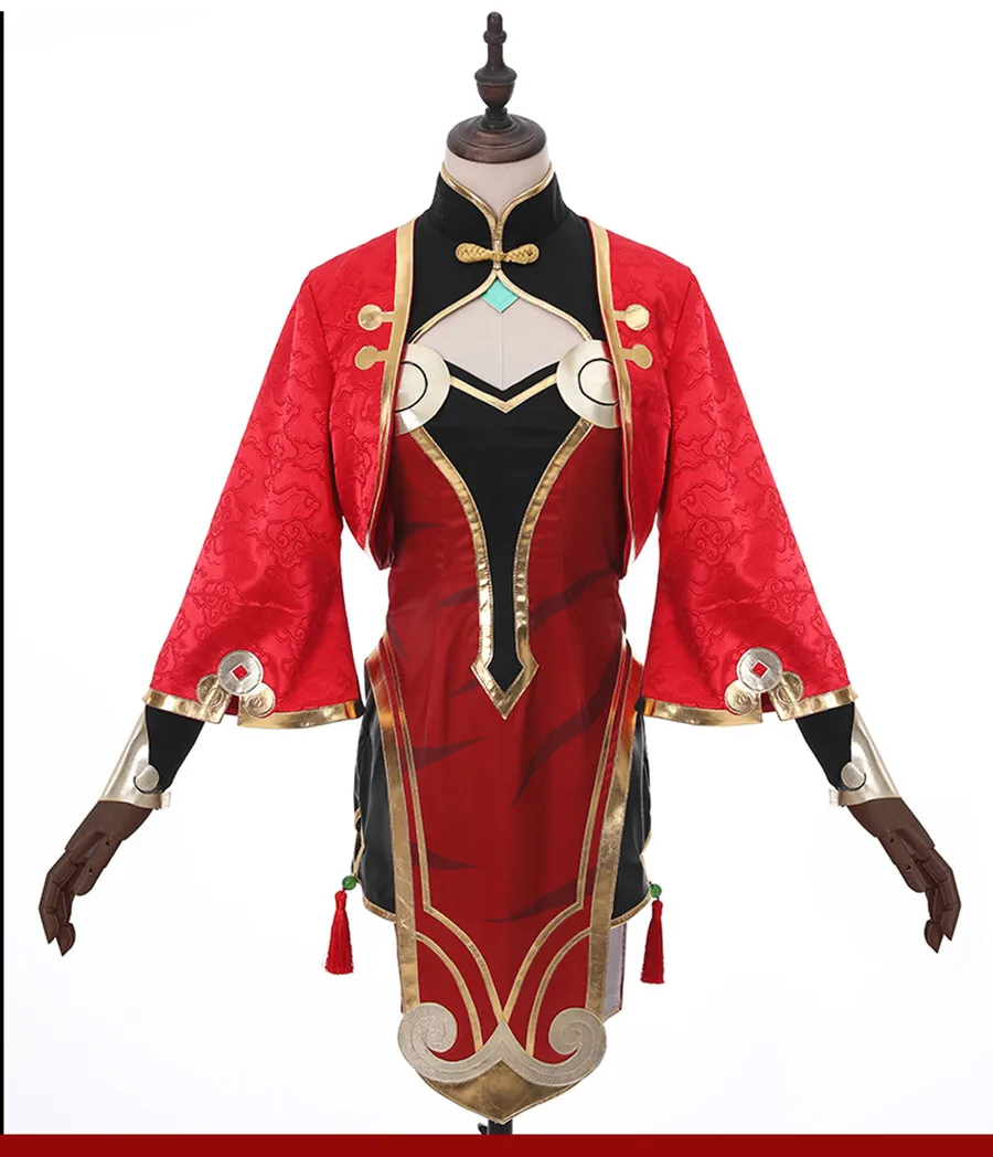 

Game LOL Diana Cosplay Costume Women Red Dress Party Halloween Carnival Uniforms Scorn Of The Moon Outfit Role Play Clothing