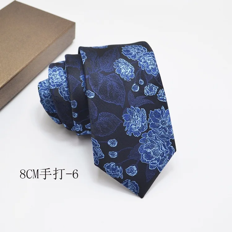 8 cm Krawatte für Herren, Retro, Gold, Rot, Business, breit, Hochzeit, Bräutigam, formeller Anzug, Herren-Krawatte – Detail 10