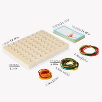 Wooden Montessori Geometric Creative Pegboard, CHILDREN'S Early Education Montessori Toy Puzzle Game 2