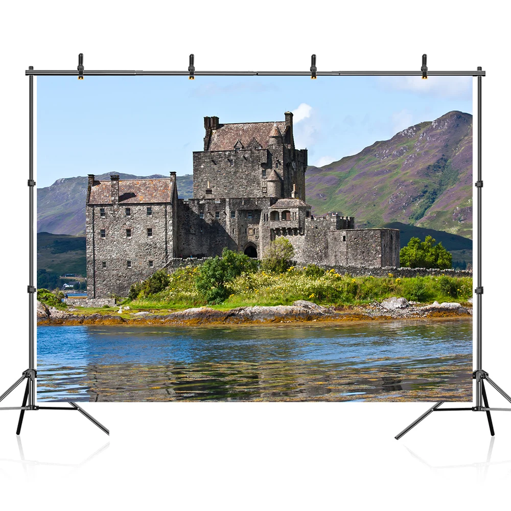 

Nature Scenery Mountain Village Forest Castle Backdrop Baby Portrait Photocall For Photo Studio Photography Background