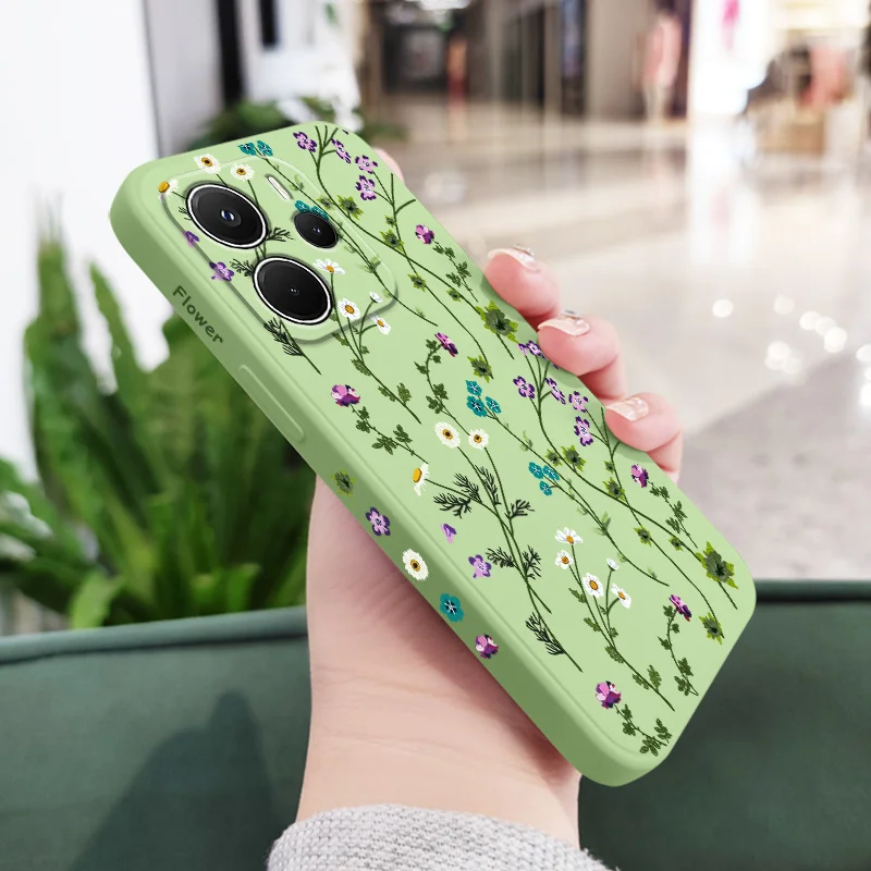 Floral Vine Liquid Silicone Phone Case