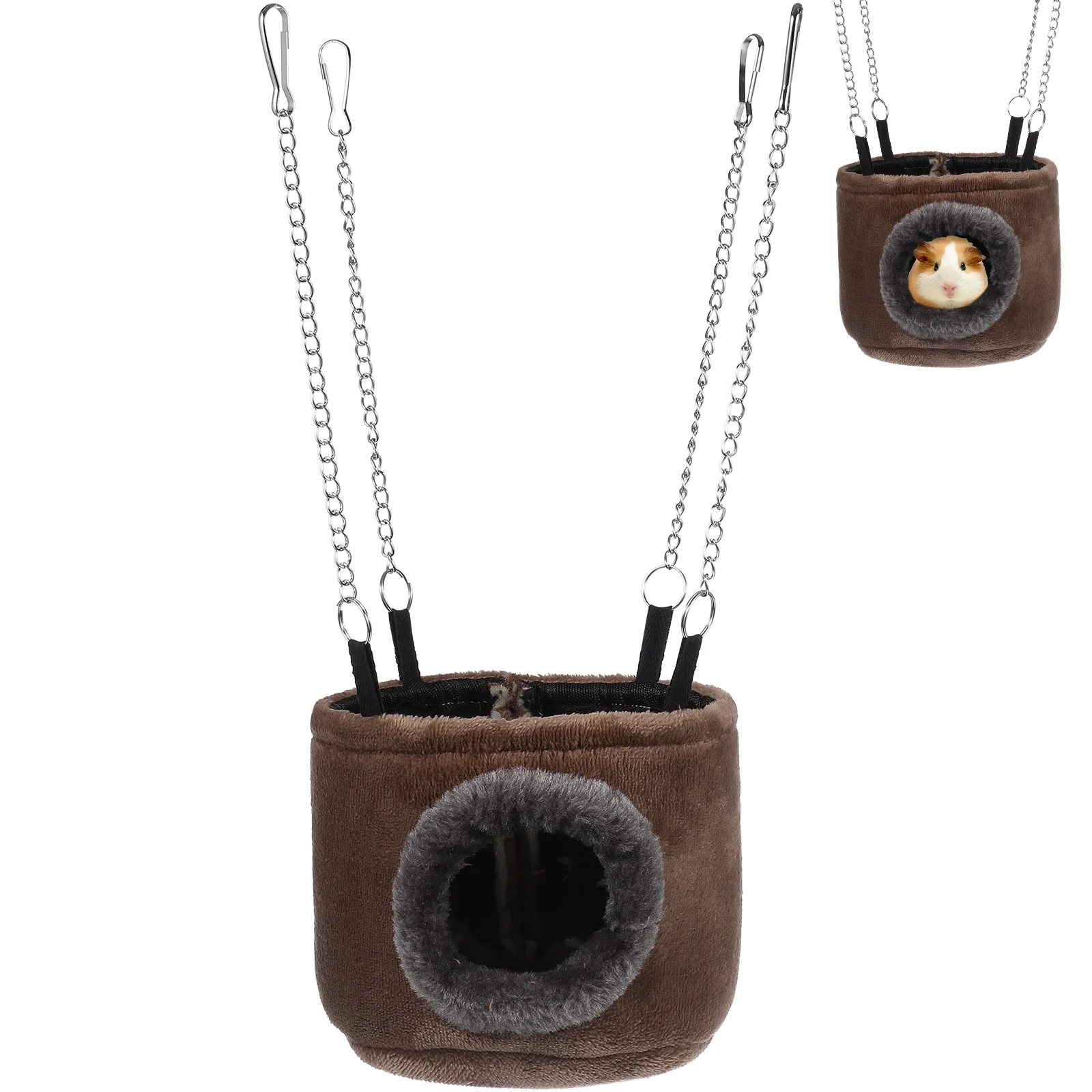 

WINOMO Small Animals Hammock Hanging Snuggle Cave Hut for Squirrel Chinchilla Guinea Pig Rat with 4pcs Chains