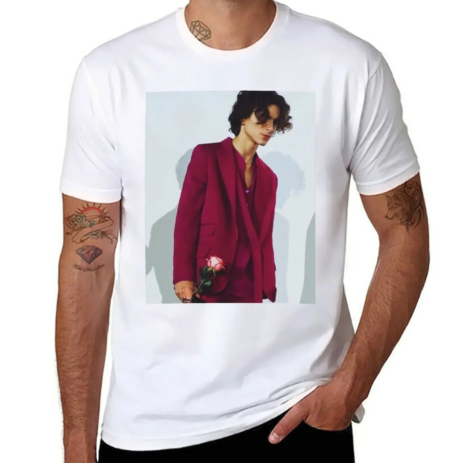 

Timothee Chalamet T-Shirt oversizeds summer tops cute tops mens plain t shirts