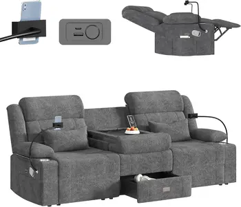 Theater Reclining Sofa Set 1