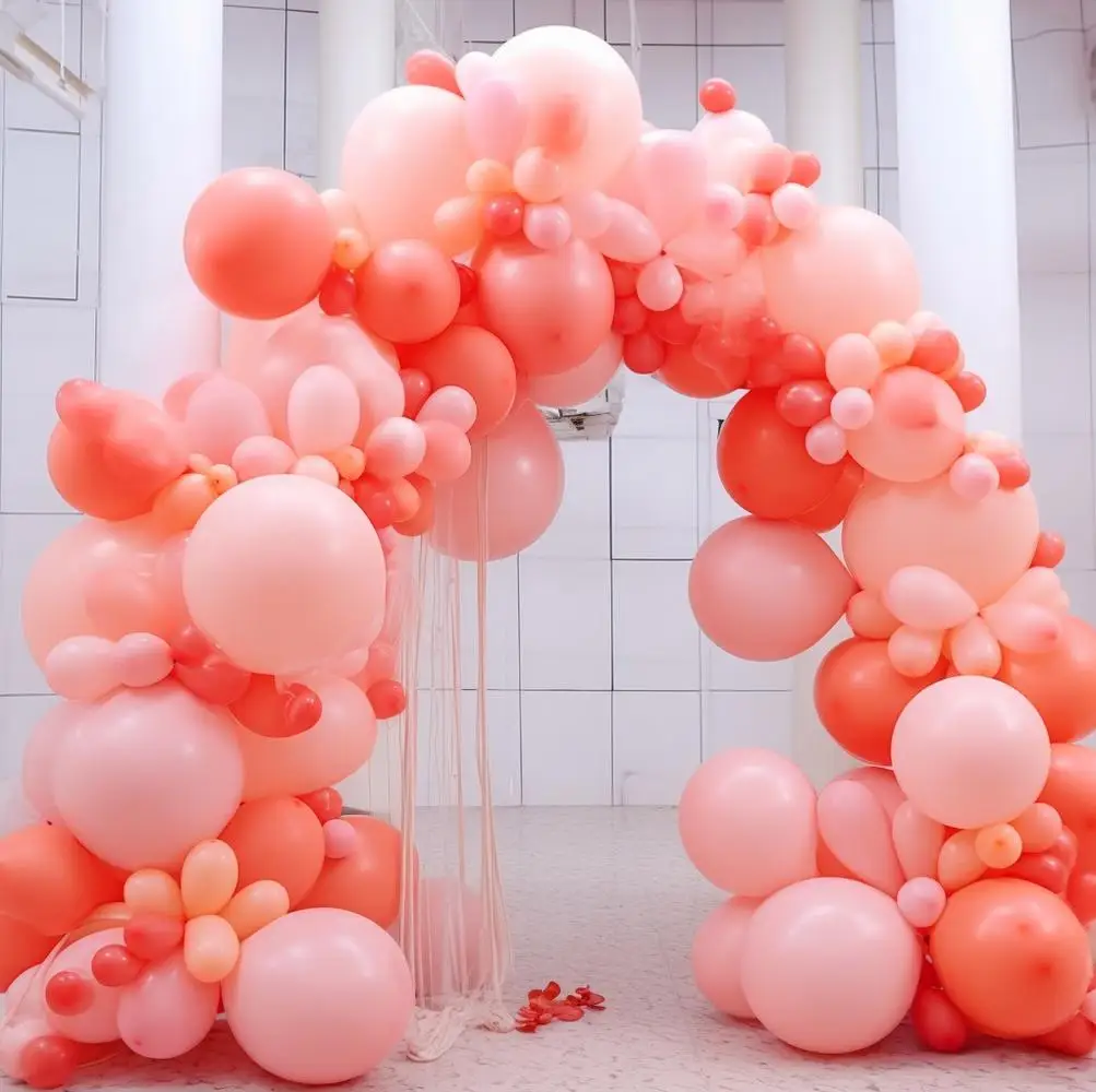 

134pcs Set 18 Inch Pink Latex For Birthday Party Party Balloons Latex Balloon Latex Party Balloons Birthday Balloons
