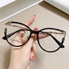 Fashion Vintage Anti Blue Light Reading Glasses Unisex Presbyopia Computer Goggles TR90 Beige Round Eye Glasses For Women 2024 3