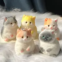 Slow Rebound Big Cat Figure Squeeze Toy Animal Cartoon Simulation Cat Squeeze Toys Colorful Soft Cat Fidget Toy Sensory Toys 2