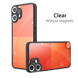 MagSafe Magnetic Wireless Charging Shockproof Matte Back Case Cover for Nothing CMF Phone 2 Pro (Clear No Magnetic)
