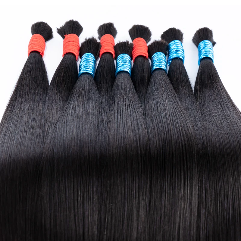 Wholesale Natural Human Hair For Braiding Straight Indian Hair Vendors Virgin Bundles Afro Kinky Bulk 100% Human Hair Extension