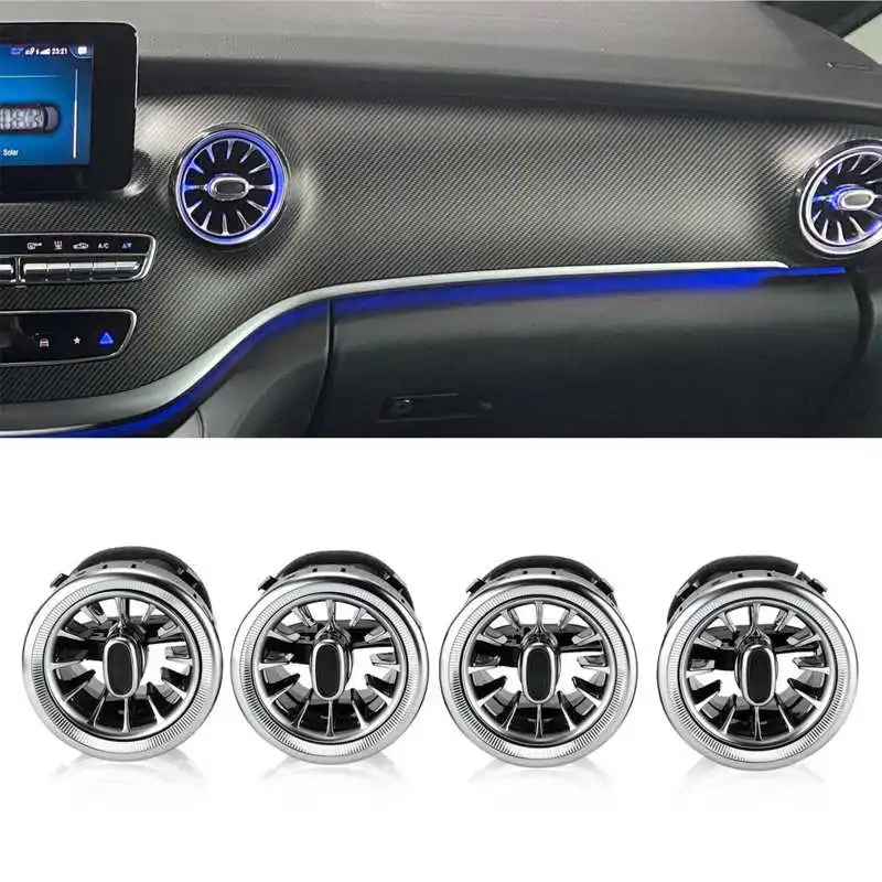 

3 цвета, Передняя фотография, освещение вентиляционной решетки, атмосферный комплект, фотография, замена для Mercedes-Benz V-Class W447 2014-2020