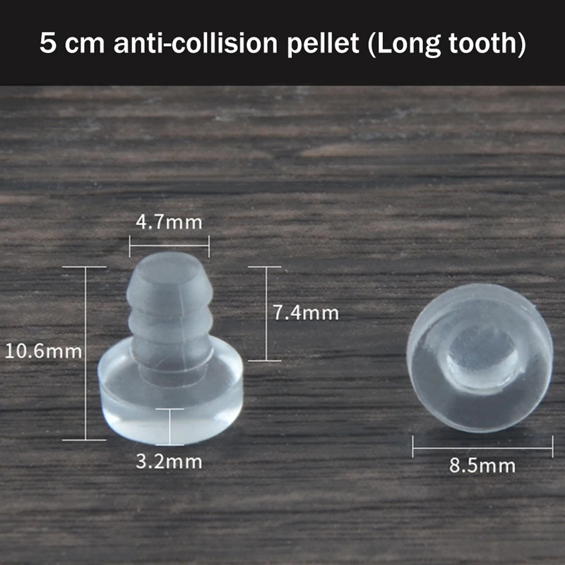 200PCS Cabinet Door Anti-Shock Pellets For Patio Countertops, Fits 3/16 Inch Hole