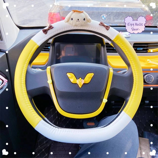 Sanrios Cinnamoroll Mymelody kawaii Cartoon 37-38cm Anime Plush Car  Steering Wheel Cover non-slip Steering Wheel Protector