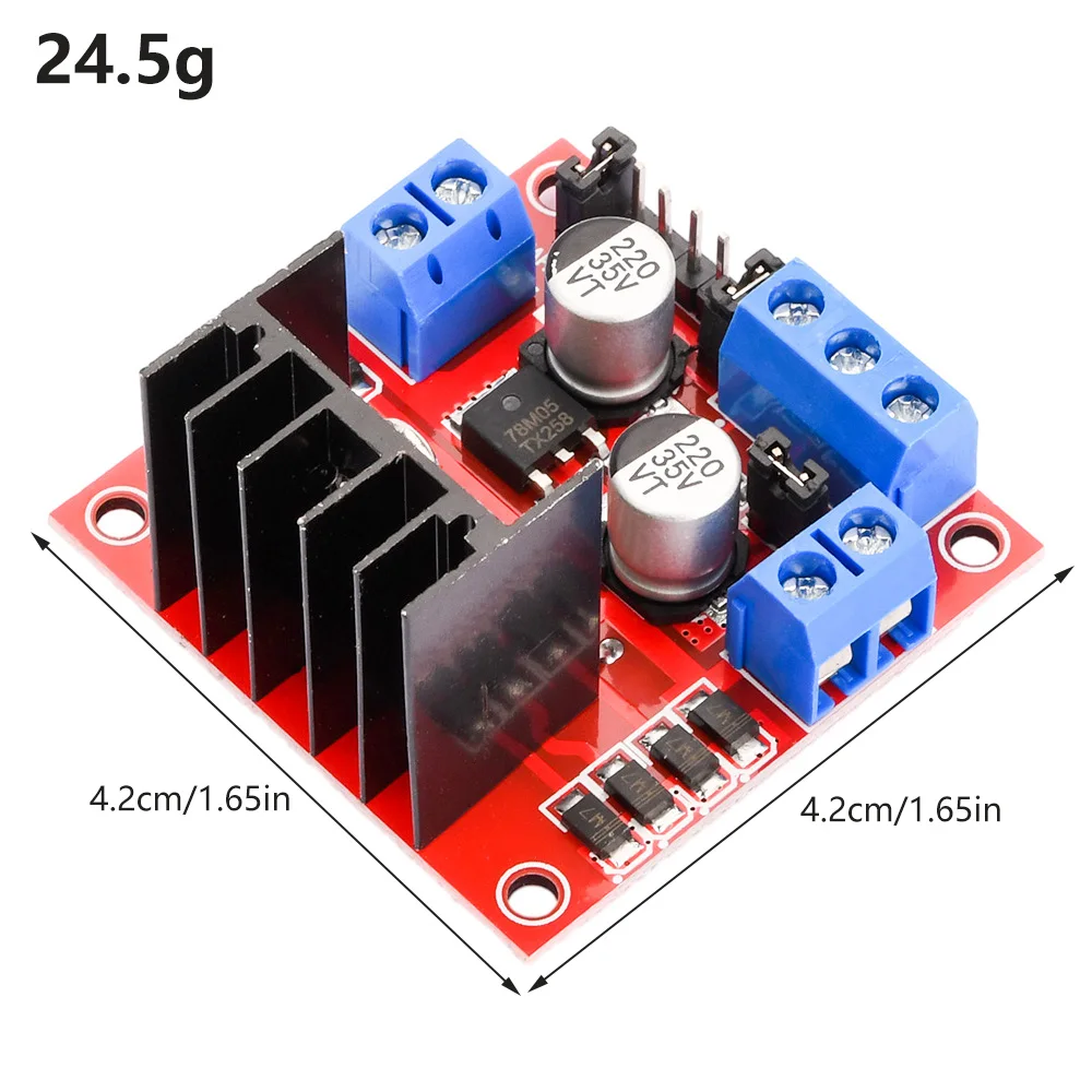 L298N Dual H Bridge DC Stepper Motor Drive Controller Board High Power L298 Module For Arduino Stepper Motor Smart Car Robot