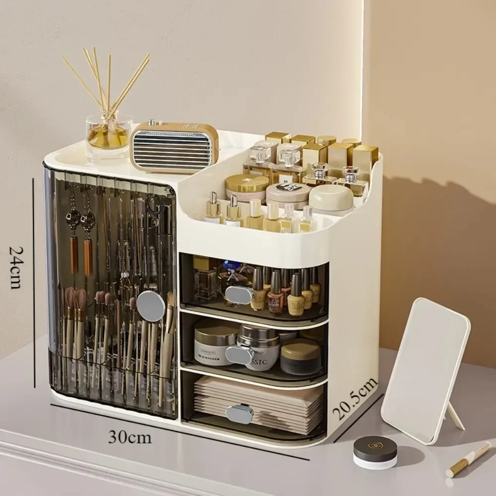 Makeup Storage Box Dressing Table Sundries Organizer Case Drawer Style Desktop Cabinet Lipstick Facial Mask Make Up Organizer 6