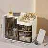 Makeup Storage Box Dressing Table Sundries Organizer Case Drawer Style Desktop Cabinet Lipstick Facial Mask Make Up Organizer 6