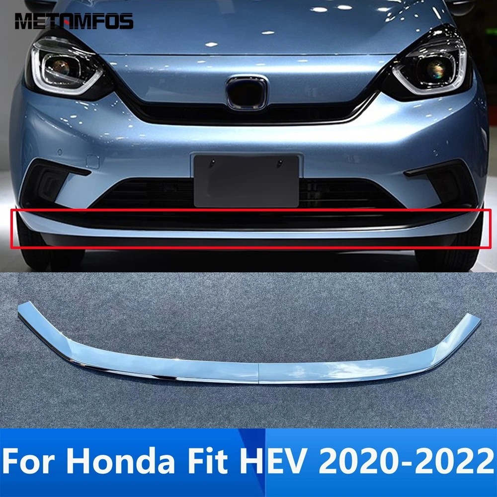 

Для Honda Fit HEV 2020 2021 2022, хромированный передний нижний бампер, спойлер, диффузор тела, разделитель, защита, аксессуары, Стайлинг автомобиля