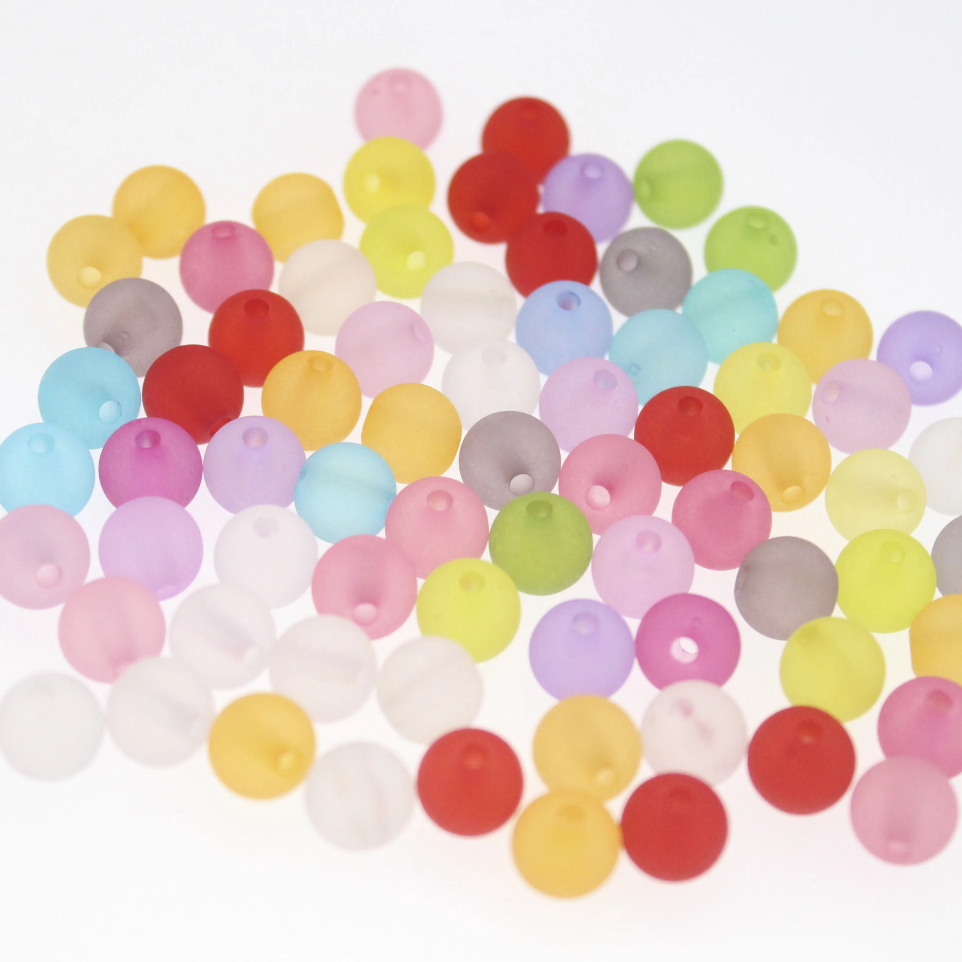 

Новые Круглые Акриловые Матовые бусины 8/10/12 мм, свободные бусины с отверстием, Фотоэлементы ручной работы