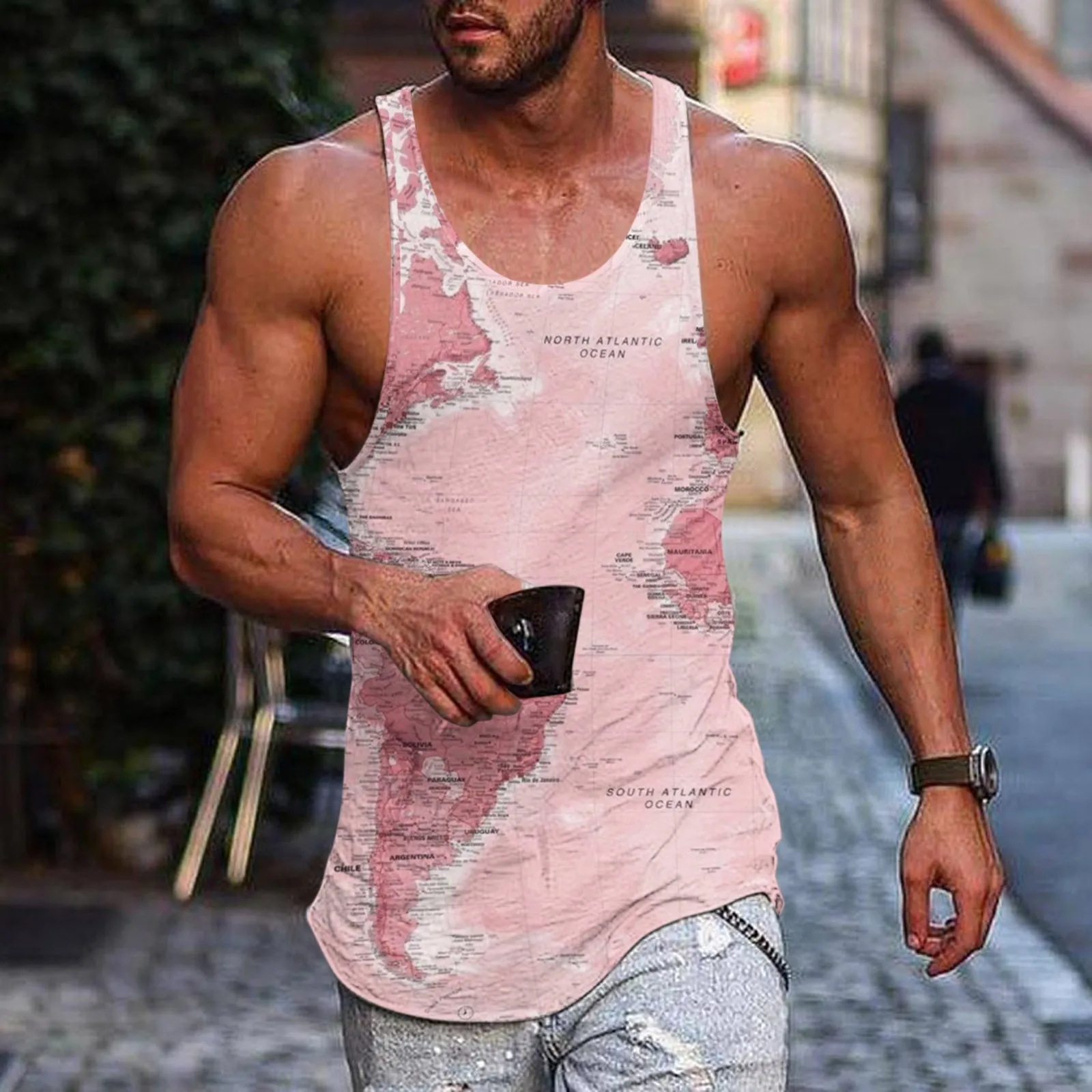 Summer Fitness Tank Top Bodybuilding Muscle Men Vest Workout