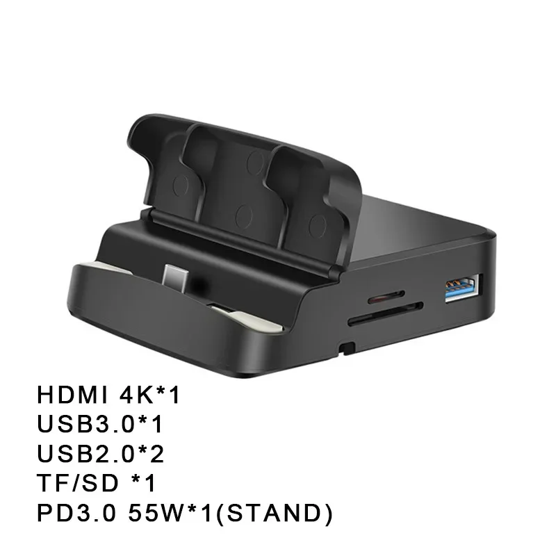 8 in 1 Type C HUB Docking Station Phone Stand USB C To HDMI-compatible Dock Power Charger Adapter For cell phone