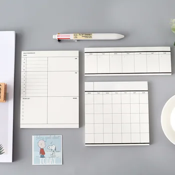 Singolo opzionale Semplice agenda aziendale Planner Pad Tearable Note Book Piano mensile Piano settimanale Blocco note Blocco note appiccicoso