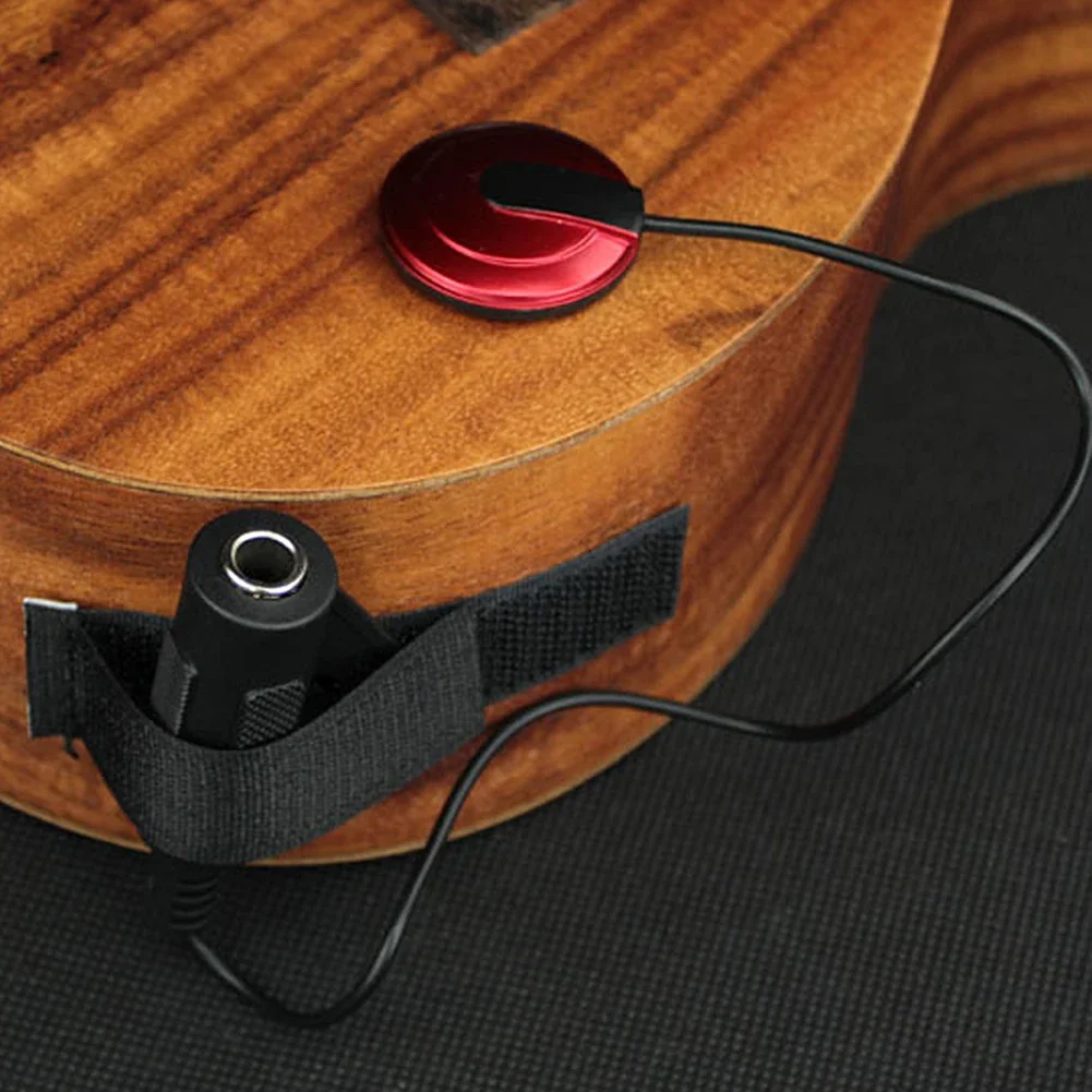 Microphone Pickup Plastic Piezo Pickup for Acoustic Guitar Durable Ukulele Pickup Guitar Parts for Violin Mandolin Banjo