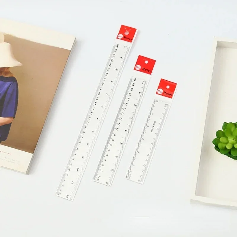 15cm 20cm 30cm Straight Plastic Ruler Drawing Tool Desk Accessories Student Stationery School Office Supplies