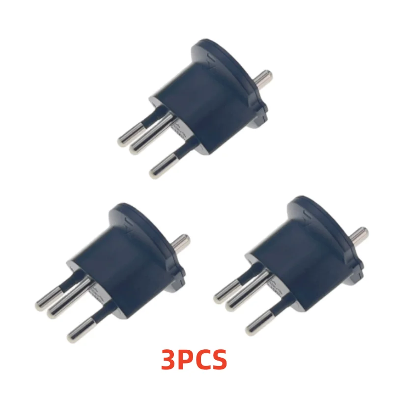 European to Swiss Travel Power Adapter, 3-Pin, 10A 250V