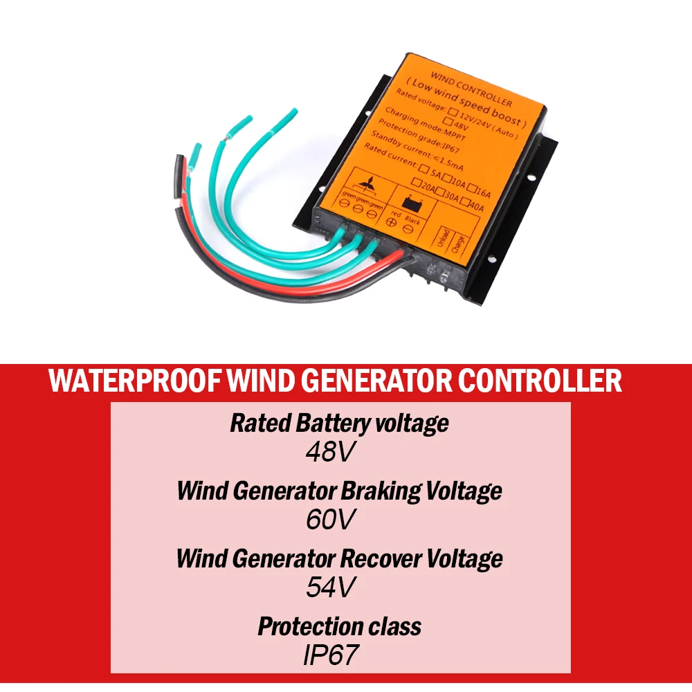 10000W DC48V Wind Turbines Generator MPPT Charge Controller IP67 Waterproof Battery Charge Controller Regulator solar wind generator wind turbine charge controller