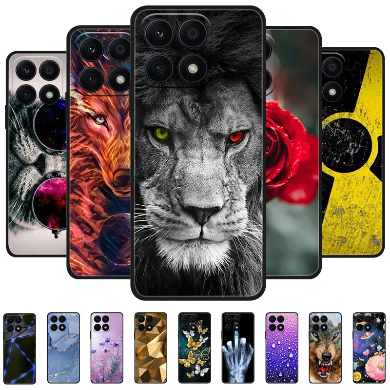 Cover Glitter Per Huawei Honor X8b, Custodia In Silicone TPU Con Cornice Placcata E Adesivi Glitter Staccabili, Nero