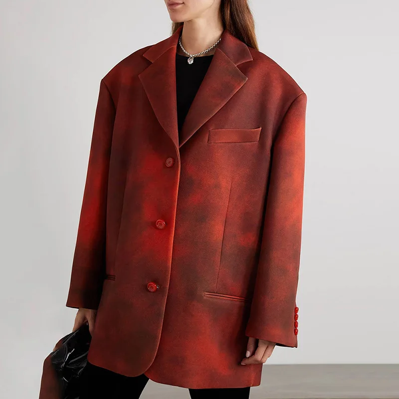 

SuperAen Retro Style Women's Suit Coat 2023 Autumn New Fashion Style Casual Design Blazer Coat Women
