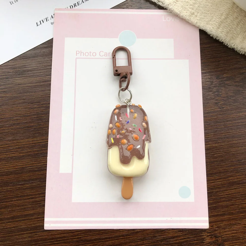 Exquisite Dopamine Sweet Fun Ice Cream Keychain – Fashionable Handbag Chain Accessory Gift