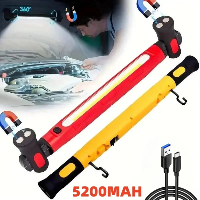Ultra-Bright Rechargeable Magnetic Work Light for Car Repair & Outdoor Use