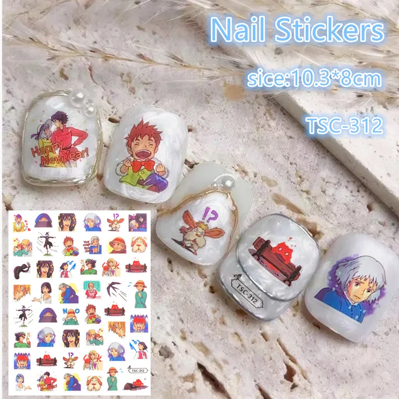TSC-312 anime characters series 3d nail art sticker nail decal stamping export japan designs rhinestones