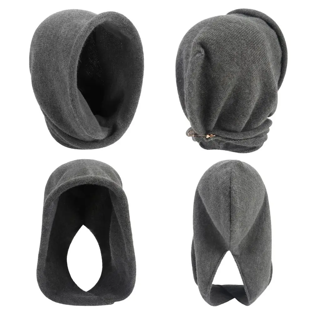 New Imitation Cashmere Balaclava Hats Soft Windproof Neck Warm Headband Keep Warm Winter Head Cover Scarf Cold Weather 3