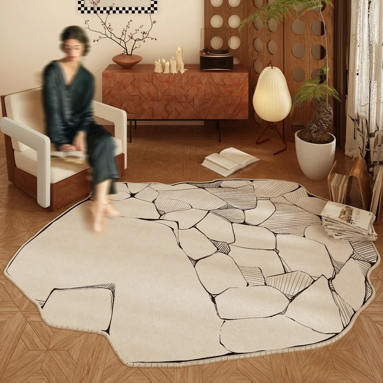 Irregular Rugs for Bedroom Light Luxury Living Room Decoration Thicken Carpet Home Plush Lounge Rug Large Area Anti-slip Mat 3
