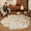 Irregular Rugs for Bedroom Light Luxury Living Room Decoration Thicken Carpet Home Plush Lounge Rug Large Area Anti-slip Mat 3