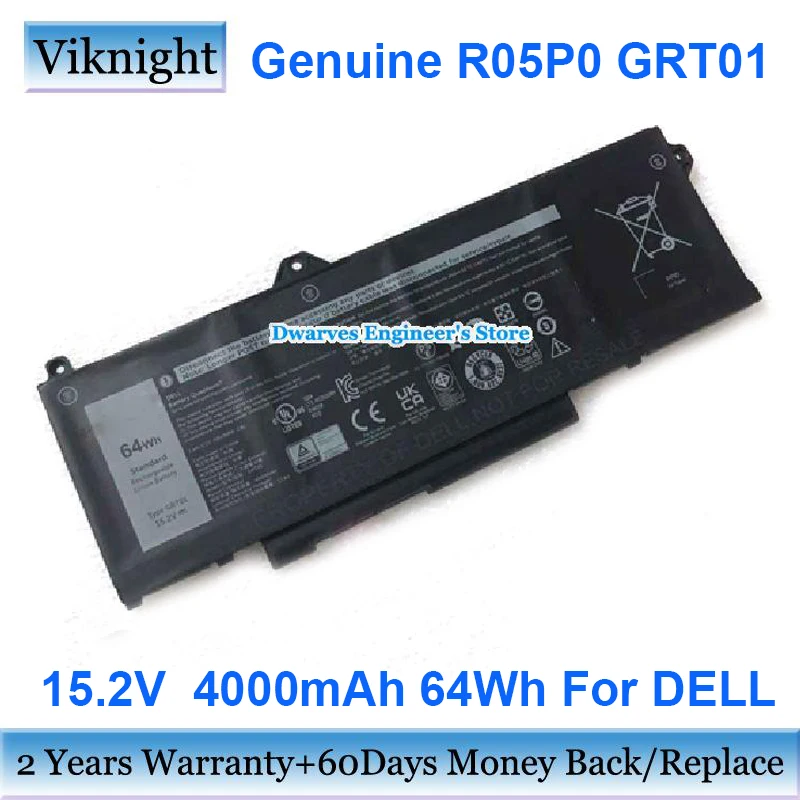 GenuineR05P0GRT01Battery152V64WhForDELLLaptopBatteriesPacks