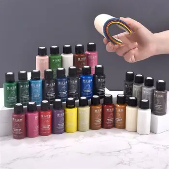 30ml Olio per pittura per bordi in pelle per cappotti Borse Spogliatoio professionale per bordi Artigianato fai-da-te Scarpe in pelle Olio pigmentato per finitura bordo 1