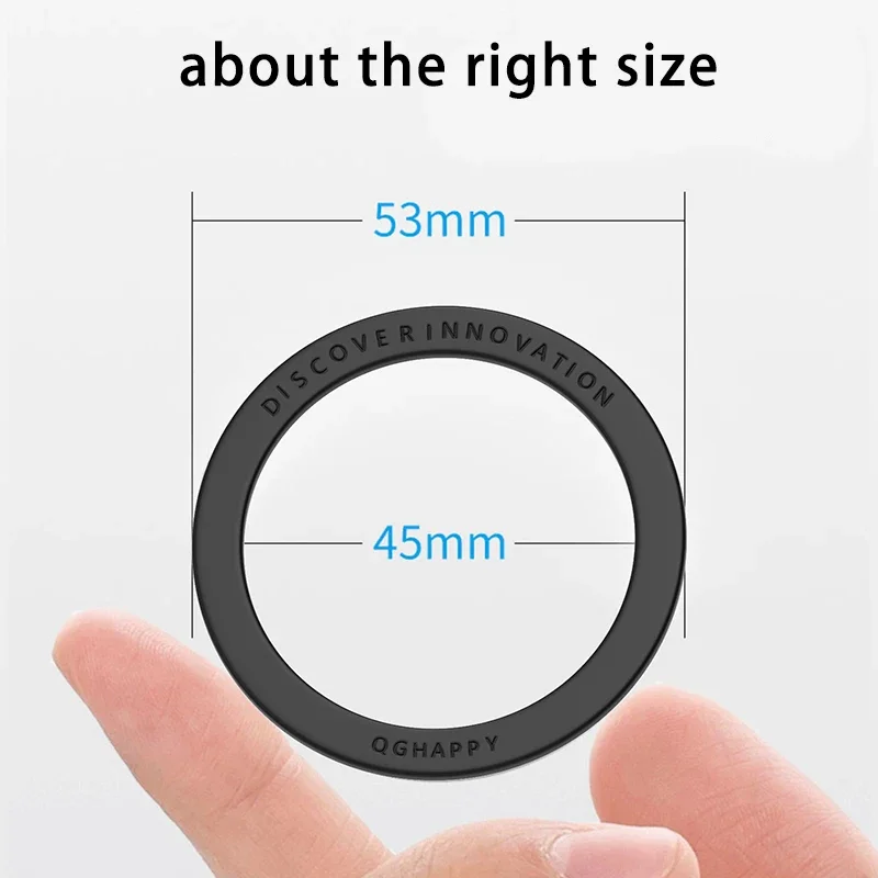 Universal Magnetic Plate Ring for Magsafe Wireless Charger Iron Sheet Sticker Magnet Car Phone Holder for Apple IPhone 14 13 12