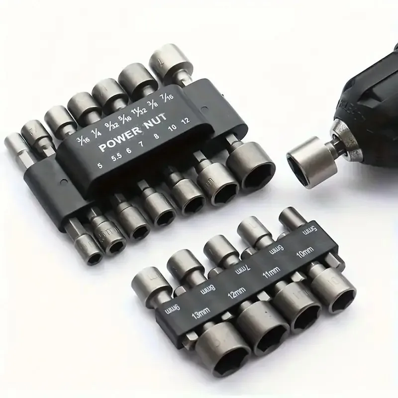 Enhanced Hexagonal Socket Tool and Drill Bit Set, 9-14 Pieces