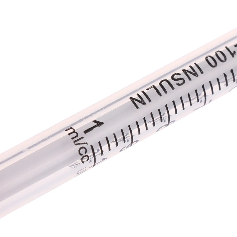 5Pcs 0,3/0,5/1ML Einweg Kunststoff Veterinär Spritze Orange Kappe Sterile Insulin Spritze Mit Nadeln für Pet Farm Tier – Detail 12