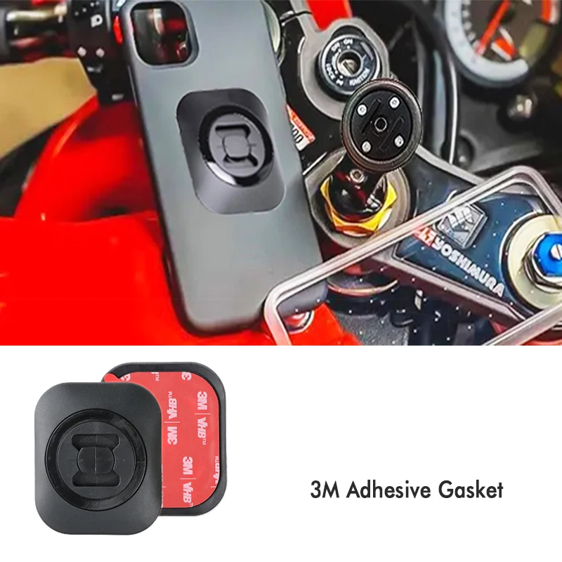 3M Adhesive-Backed Mobile Phone Holder Motorcycle Connector Cell Adapter Shockproof Quick Install - skycover