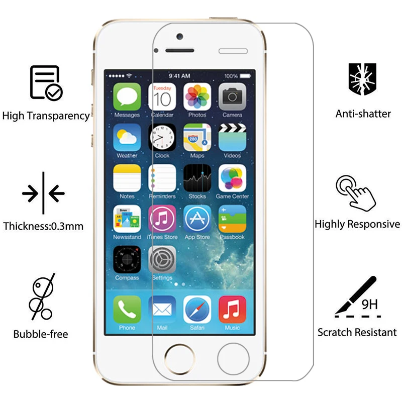 Фото Чехол для apple iphone se 5s 5c 5 s c закаленное стекло для iphone 5s iphone5c s5 c5 задняя крышка 360 i iphone ihone №2