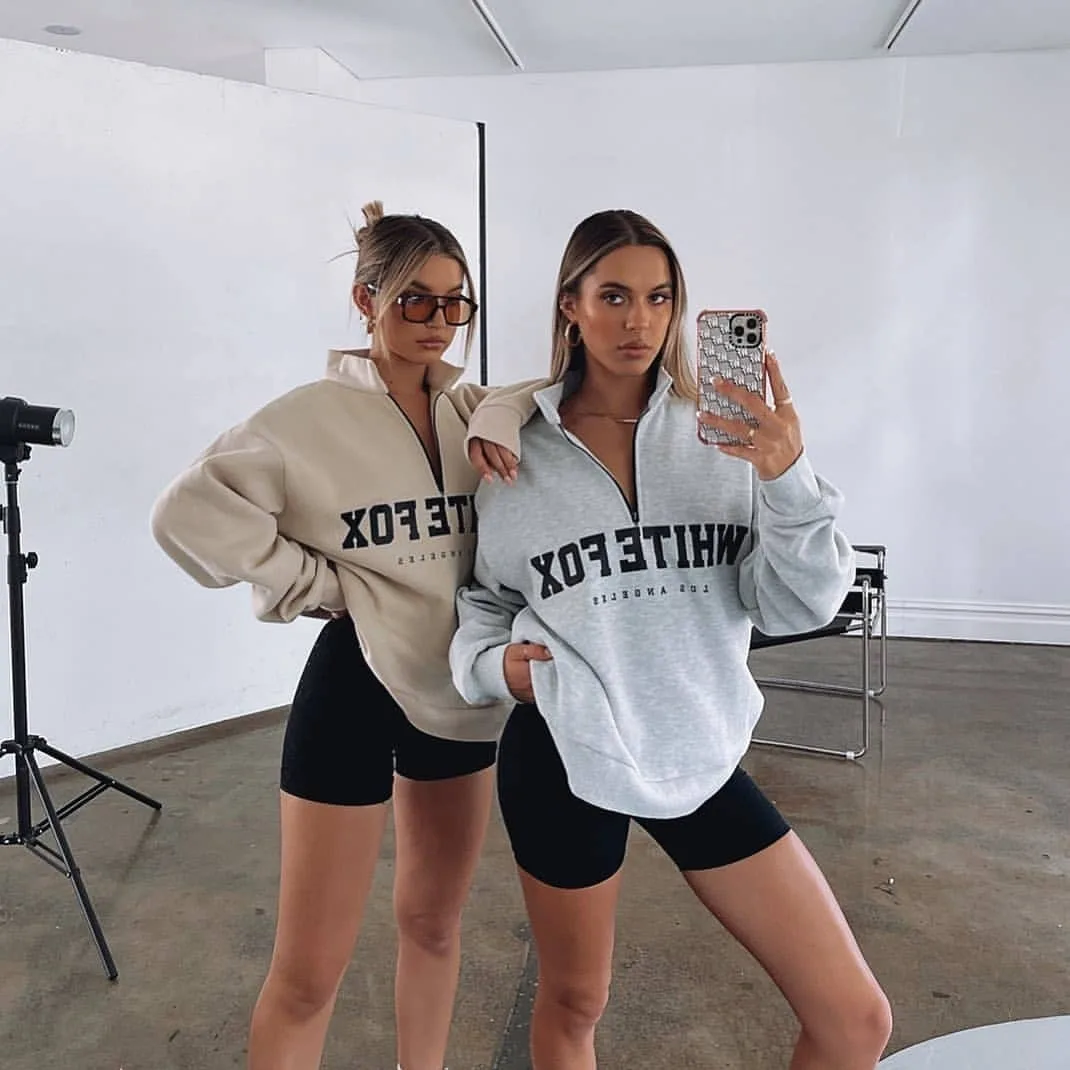 

Pullovers Sweatshirts Women Coat Autumn Long Sleeve Fashion Casual Loose Clothing Letter Embroidery Streetwear Top Ropa De Mujer