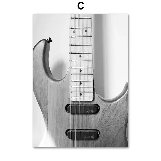 Retro Vinyl Record Wall Art - Black & White Headphone Canvas Print