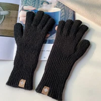 Fashion Touch Screen Knitted Gloves Women Winter Gloves Warm Riding Gloves Solid Fluffy Work Gloves Y2k Harajuku Kawaii Mittens - Image 4
