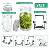 Seed Sprouting Jar Kit With 2 Wide Mouth Mason Jars Bean Sprouts Growing Kit Growing Jar With Mesh Screen Lids 6