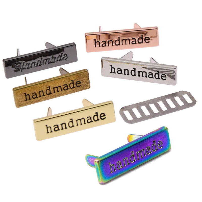 10db Fém handmade labels HTML elem számára DIY Öltözés Farmernadrág cipők Női táska Hosszúnadrág Keverés handmade Magánközlemények HTML elem Ruha kiegészítők